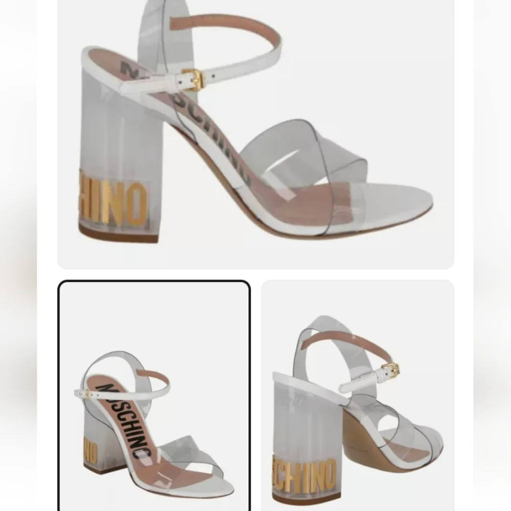 Moschino Women's Clear Heeled Sandals - Picture 4 of 5